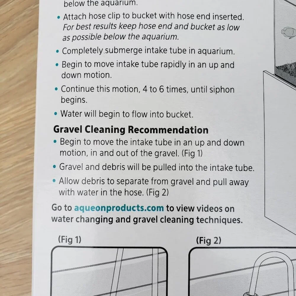 New Aqueon Aquarium Fish Tank Siphon Vacuum Gravel Cleaner Hand Syphon Pump Hose